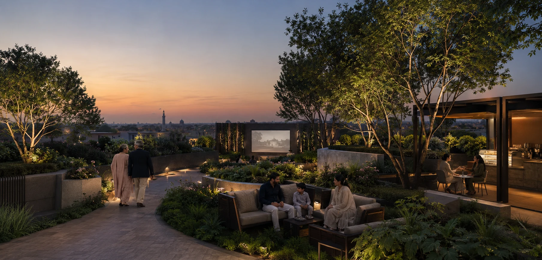Rooftop garden future artist impression