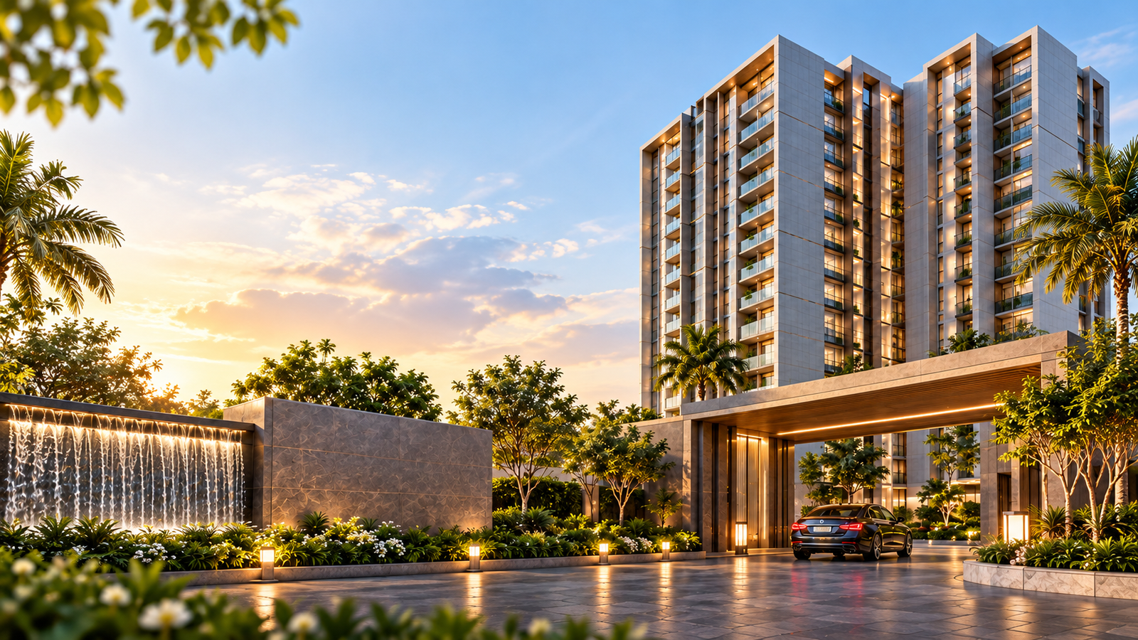 Luxury residential entrance visual