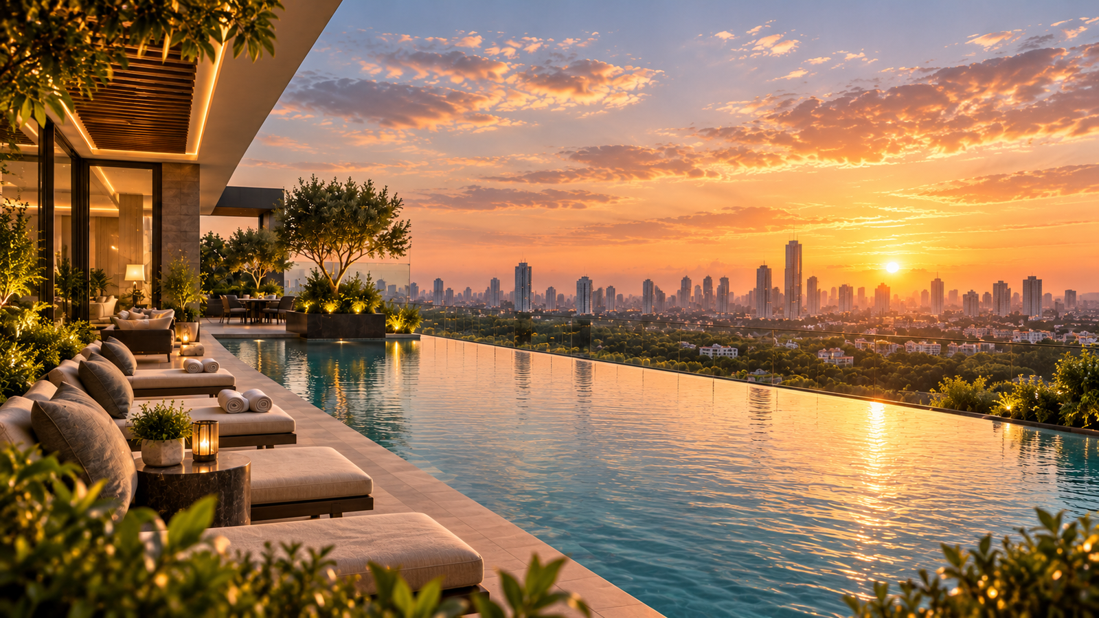 Luxury infinity pool visual