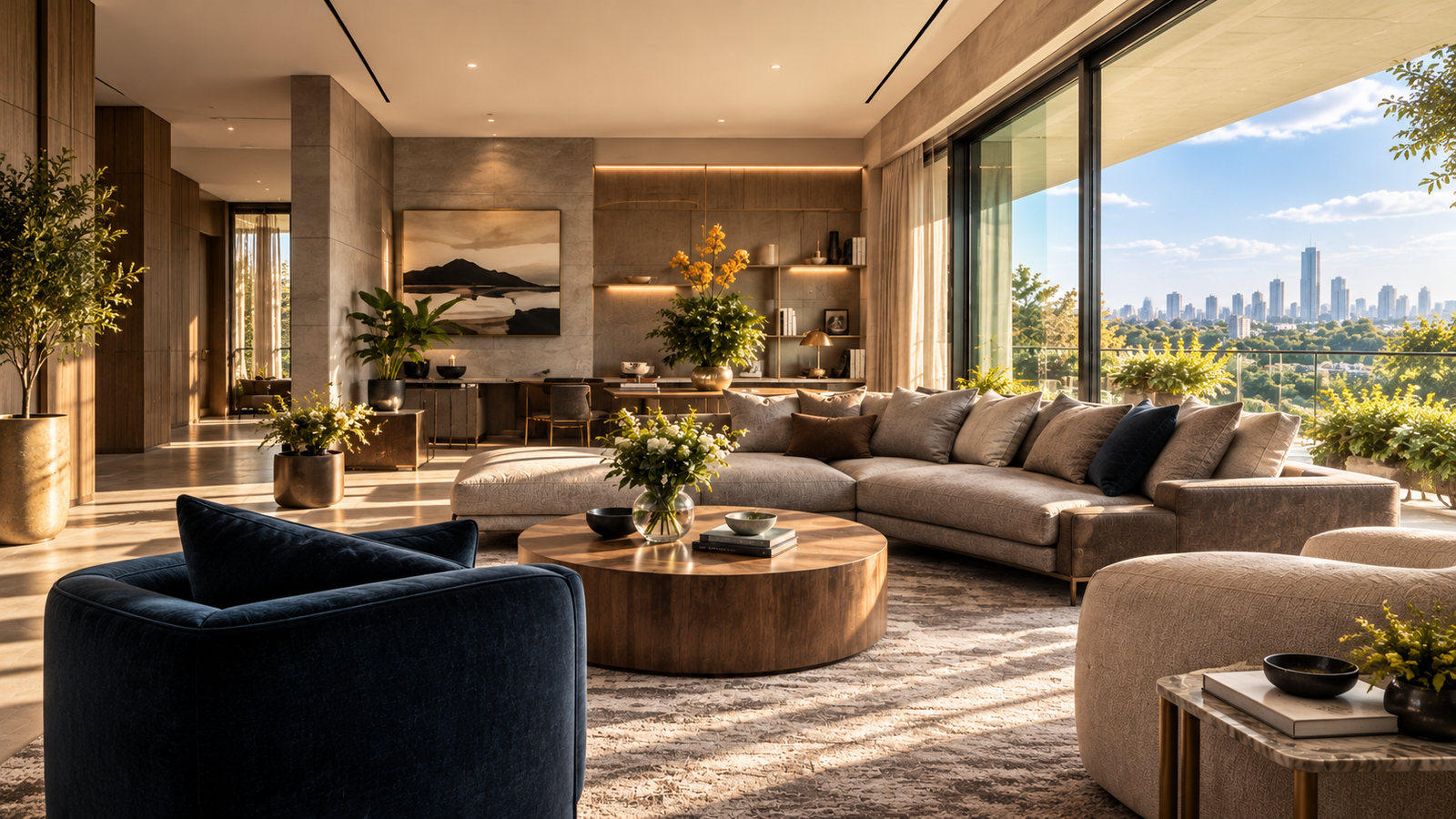 Contemporary luxury living room visual